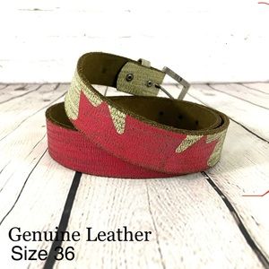 Mens leather belt